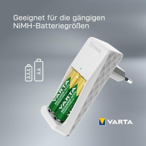 Incarcator mini VARTA pentru 2 baterii AAAAA, design compact, LED indicator - Img 7