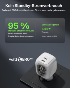Incarcator rapid Belkin BoostCharge Pro 67W cu 2 porturi USB-C, GaN - Img 5