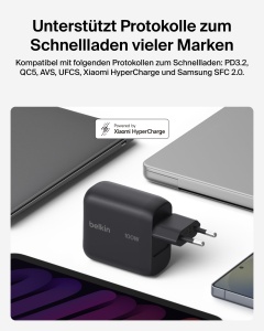 Incarcator rapid Belkin BoostCharge USB-C, 100W, compact, negru - Img 4