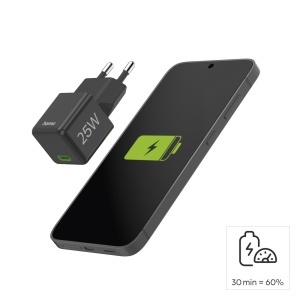 Incarcator rapid Hama cu cablu USB-C, 25W, 1,5m, negru - Img 7