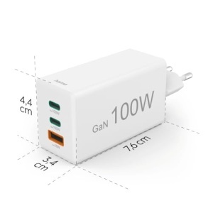 Incarcator rapid Hama USB, 100W, 3 porturi, alb - Img 10