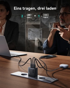 Incarcator rapid INIU 65W USB-C, 3-in-1, cu cablu USB-C 100W - Img 3