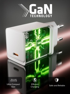 Incarcator UNIQO GaN Nano 45W, USB-C, compact, alb - Img 6