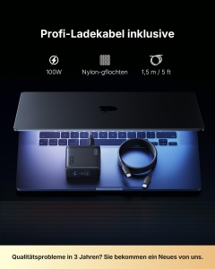 Incarcator USB C INIU 100W, 3-Port, Compact, cu Cablu Inclus - Img 5