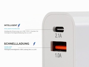 Incarcator USB-C MUTTO, 10W, 2 porturi, cablu USB-C 1m - Img 3