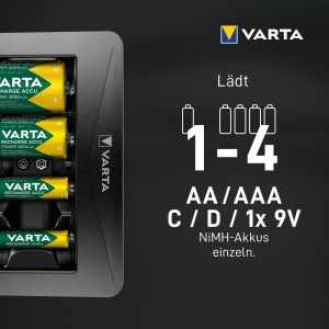 Incarcator VARTA LCD Universal pentru 4 baterii AAAAACD sau 1x 9V, 2600 mAh - Img 7