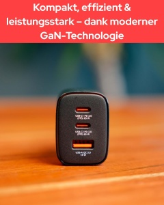 Incarcator Verbatim Essentials 65W GaN cu 2 USB-C si 1 USB-A, Negru - Img 6