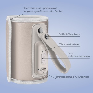 Incubator portabil LIONELO Thermup Go, incalzitor biberon USB-C, 5 temperaturi - Img 7