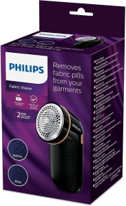 Indepartarea scame Philips pentru toate articolele de imbracaminte, indeparteaza pastilele mici, 2 setari de inaltime, functioneaza cu baterii (2 baterii Philips AA incluse), 8 x 12,3 x 5,8 cm, negru-auriu (GC026/80) - Img 4