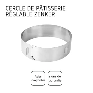 Inel pentru tort Zenker 7708, din otel inoxidabil, ajustabil, 30 cm - Img 4