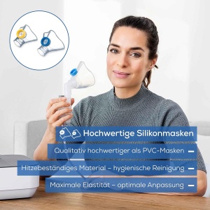 Inhalator Beurer IH 28 Pro Yearpack cu Masti din Silicon, Nasendusche si 10 Filtre - Img 2