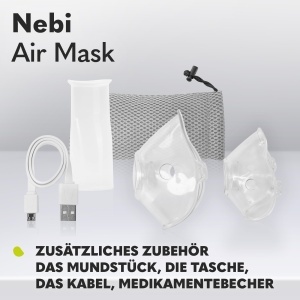 Inhalator LIONELO Nebi Air Mask, 6 ml, pentru copii si adulti - Img 8