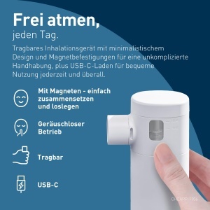 Inhalator OMRON MicroAir Move, portabil, cu tehnologie Mesh, pentru adulti si copii - Img 3