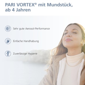 Inhalator PARI VORTEX cu Mundstuck, Antistatic, pentru Adulti si Copii de la 4 Ani - Img 3