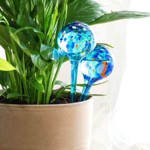 InnovaGoods - Baloane automate de irigare Aqua Loon Set de 2 10 zile de udare stil artizanal versatil pentru toate speciile de plante albastru 2 x 350 - Img 1