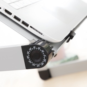 InnovaGoods - Masa reglabila pentru laptop aluminiu flexibila multipozitionala multifunctionala cu orificii de aerisire si tava suplimentara pentru mo - Img 8