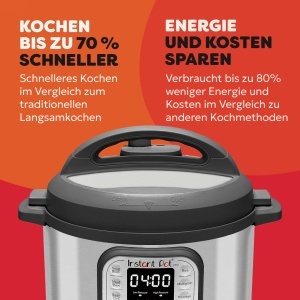 Instant Pot Duo 7-in-1 Multicooker 57L - Otel inoxidabil periat oala sub presiune mare aragaz lent aragaz de orez tigaie aparat de iaurt abur si incal - Img 7