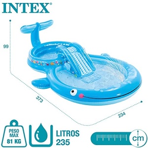 Intex 57176NP - Centru de joaca gonflabil balena vinil albastru 373x234x99 cm - Img 6