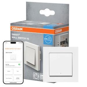 Intrerupator inteligent OSRAM SMART WiFi Matter, 1 canal, alb, 10AX, montaj incastrat