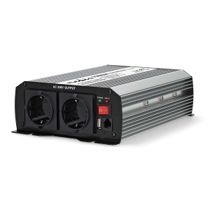 Inversor de tensiune Nedis 1000W, 2000W varf, USB, 12V DC, Aluminiu - Img 5