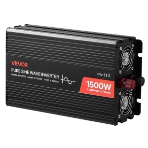 Invertor VEVOR 1500W 12V DC la 230V AC Reine Sinus cu Telecomanda si Porturi USBType-C - Img 9