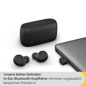 Jabra Evolve2 Buds True Wireless In-Ear Bluetooth cu anulare activa a zgomotului (ANC), tehnologie vocala cu 4 microfoane MultiSensor - Certificat pentru MS Teams si toate aplicatiile majore de intalnire - Negru - Img 7