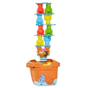 Joc de familie TOMY Stapel Pirat, joc de indemanare, design colorat, 4 jucatori