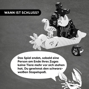 Joc de indemanare HABA Tier auf Tier - editie Black White, 2-4 jucatori, 25 figurine din lemn - Img 4