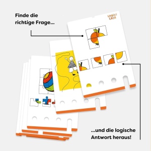Joc de logica HABA Logic CASE Starter Set 4, 77 carti de puzzle, pentru copii - Img 4