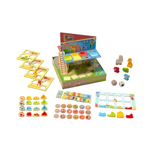 Joc de societate HABA - 10 idei de jocuri, 3D cu figurine din lemn, pentru copii de la 2 ani - Img 5