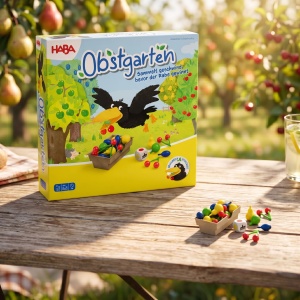 Joc de societate HABA Groser Obstgarten - pentru 3-6 ani, 40 fructe din lemn - Img 2