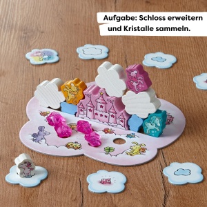 Joc de Stivuire HABA Einhorn Glitzergluck, 5 figurine unicorni, 10 nori, 4 ani - Img 3