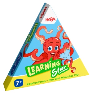 Joc educational HABA Learning Star Rechnen - 36 carti, pentru invatarea matematicii, pentru copii de la 7 ani