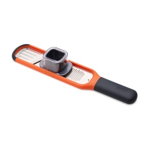 Joseph Joseph Handi-Grate Mini Reibe 2-in-1 Portocaliu Lame din Otel Inoxidabil - Img 2