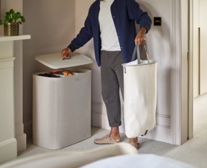Joseph Joseph Tota Trio 90L Cos de rufe cu 3 compartimente Ecru Beige - Img 3