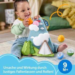 Jucarie Activitate Fisher-Price Camping-Freunde Kullerberg cu 5 Bile pentru Bebei - Img 3