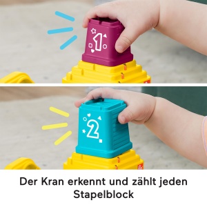 Jucarie Baufahrzeug Fisher-Price HXF48 cu sunete, lumini si cric mobil, pentru copii 9 luni - Img 4