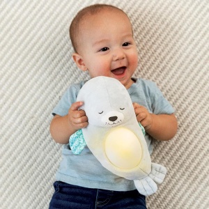 Jucarie de plus cu lumina Infantino Robbe, abtibilduri, 8 melodii, 5 sunete naturale - Img 8
