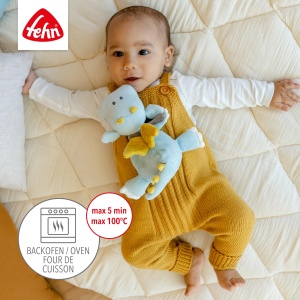 Jucarie de plus Fehn Warming Animal Dragon - Perna linistitoare cu seminte de struguri pentru bebelusi in aspect de jucarie moale Draguta Dragon - Perna de caldura Jucarie de plus calda pentru relaxare pentru bebelusi si copii mici de la 0+ luni - Img 3