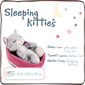 Jucarie de plus NICI 47144 Pisica in cosulet roz-lila 16 cm - Img 4