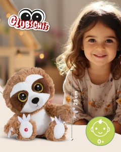 Jucarie de Plus NICI GLUBSCHIS Heywood 25cm Ochi Stralucitori Blana Moale Maro - Img 2