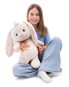 Jucarie de plus NICI Hase 50cm - bej, cu detalii florale
