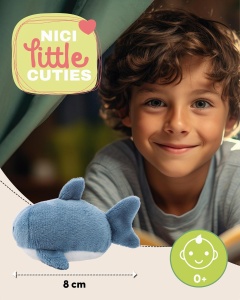 Jucarie de plus NICI Mini Hai 8cm, gri, supermoale - Img 2