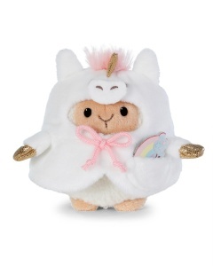 Jucarie de Plus NICI Set Kuscheltier Schaf Wools 8cm cu Costum de Unicorn, Alb - Img 4