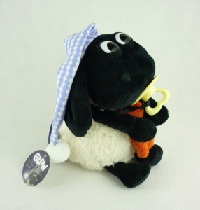 Jucarie de plus NICI Timmy cu suzeta si ursulet 25 cm albnegru - Img 7