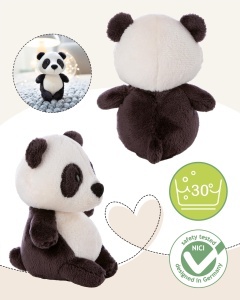 Jucarie de plus Panda NICI 11cm, Cutie cadou 8x8.5x13cm, Material moale - Img 3