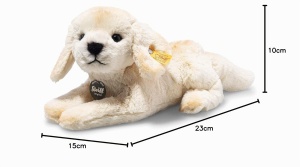 Jucarie de plus Steiff Lenny Labrador 23 cm, blond, din materiale reciclate - Img 2