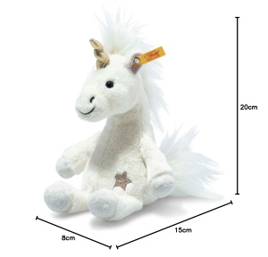 Jucarie de plus Steiff Unica Schlenker Einhorn - 20 cm, Alb, Design atractiv - Img 4