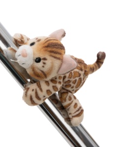 Jucarie din plus NICI Katze Bengal 12cm - maro, cu magnet, ideal pentru birou - Img 1
