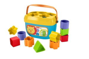 Jucarie educativa Fisher-Price FFC84, Sortier cu 10 cuburi colorate, Abilitati motorii, de la 6 luni